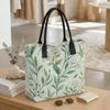  Floral Printed Tote Bag Casual Large Capacity Canvas Shoulder Bag for Daily Use