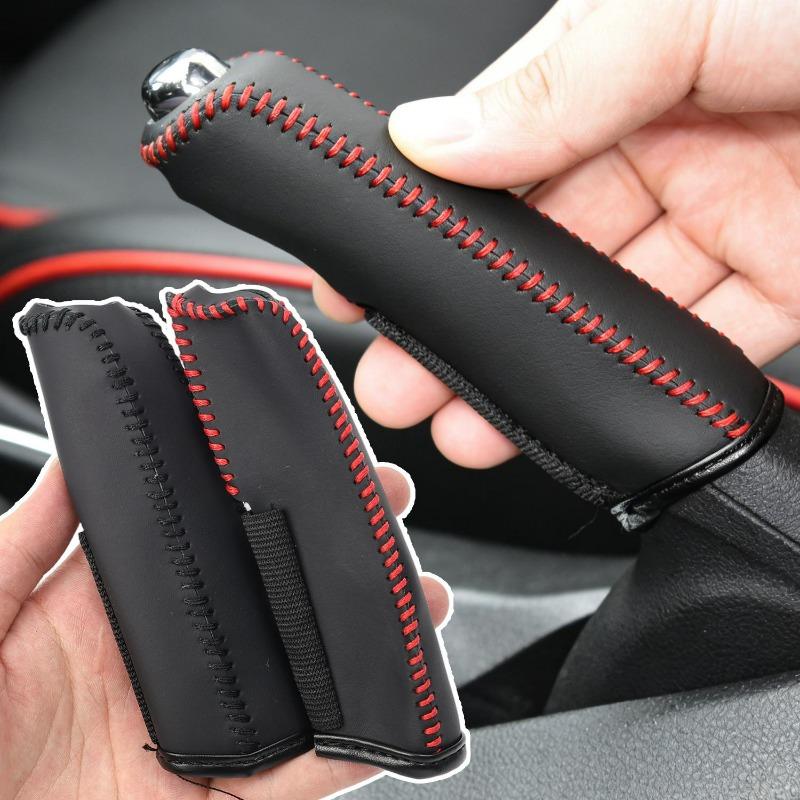 Handbrake Sleeve Genuine Leather Handbrake Grips for Mazda 6 Natural Leather Cover on The Handbrake Car Accessories Interior