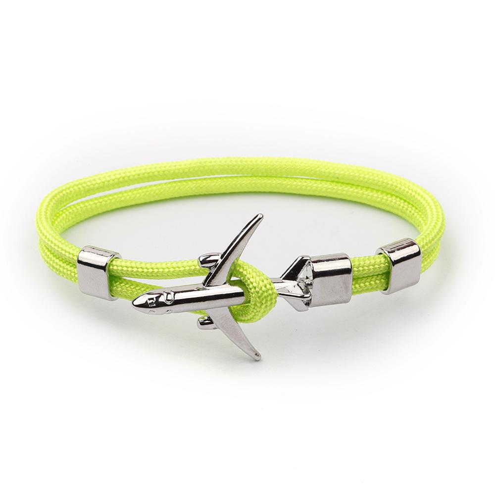 European & American Trend Anchor Men's Airplane Bracelet with Polyester Rope