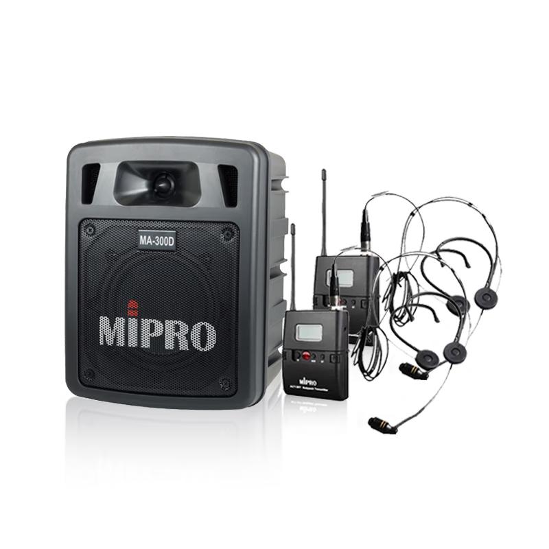 

MIPRO MA-300D Portable PA System with Dual Headset Microphones CN plug (adapter included)