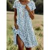 Women's Mini Dress Sundress T Shirt Dress Casual Outdoor Loose Fit Floral Graphic Short Sleeve Summer Spring