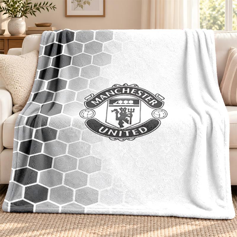 FC Manchester blanket Flannel Blanket Soft Cozy Plush Throw for Sofa Bed Lightweight Home Decoration Outdoor camping