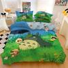 Copripiumino Stampato Cartone Animato 3D Raffinato My Neighbor T-Totoro Set Biancheria da Letto Piumone Letto Casa Giovanile Decorazione Bambini Ragazzi Ragazze Regalo