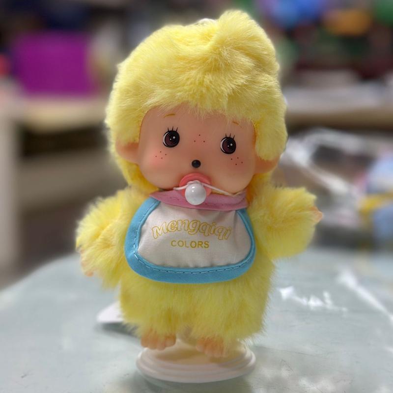 Monchhichi Key Ring Pendent Plush Adorable Cartoon Doll Backpack Ornaments Mengqiqi Bag Charms Plush Monkey Keyrings Birthday Gift