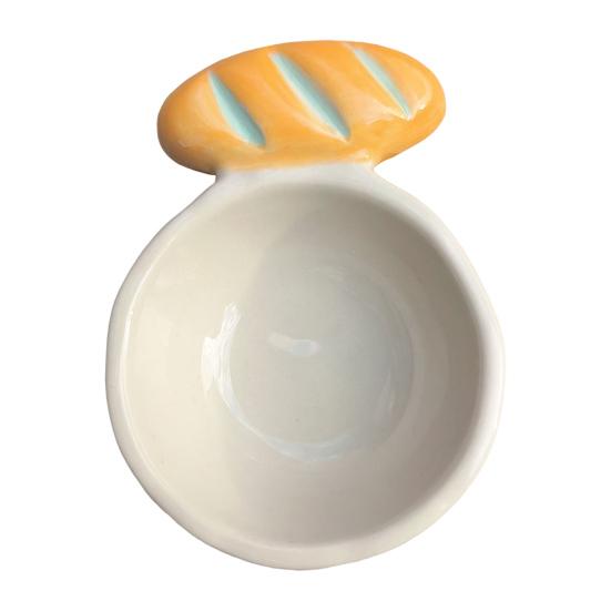 Ceramic Sauce Dishes Creative Bread Baguette Shape Dip Bowls Seasoning Dishes Food Storage Container for Home Restaurants Parties