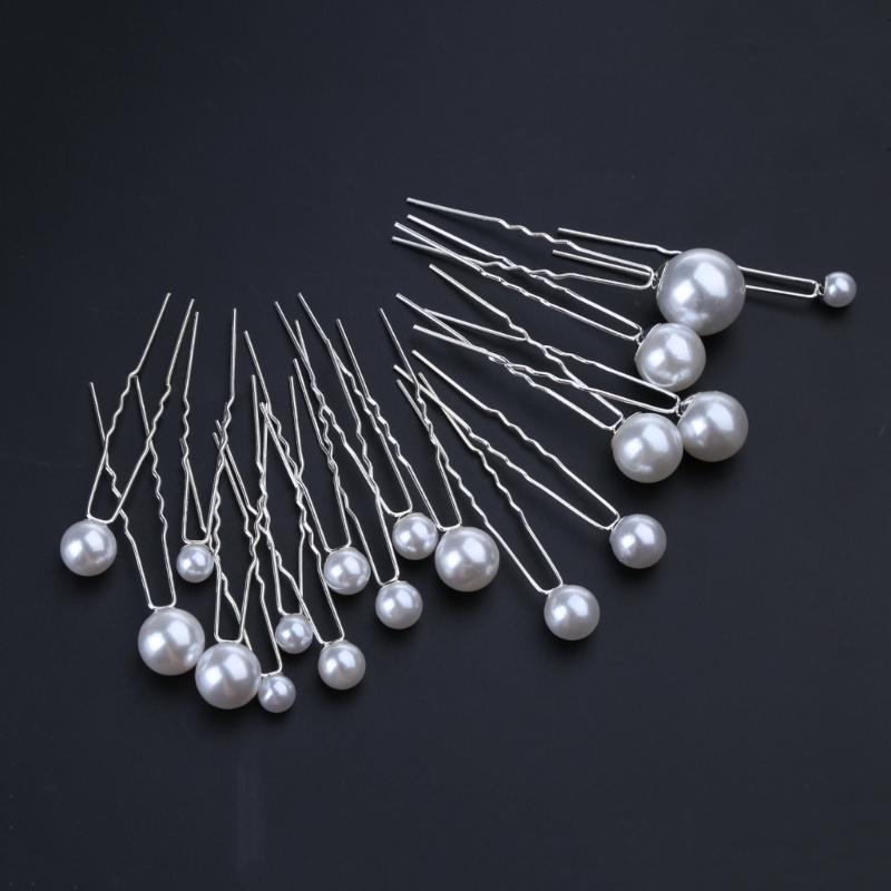 Pearl Decor U-Shaped Hair Pins Alloy Vintage Hair Sticks Chinese Hair Pin Hairstyle Chignon for Girls Alloy Hairpin