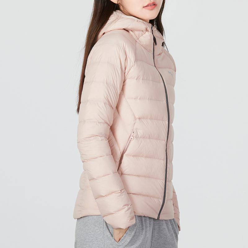 Puma Pwrwarm Packlite Hd Jacket Jednobarevný potisk loga Prošívaná péřová bunda s kapucí Dámská bunda Růžovo-červená 672914-47