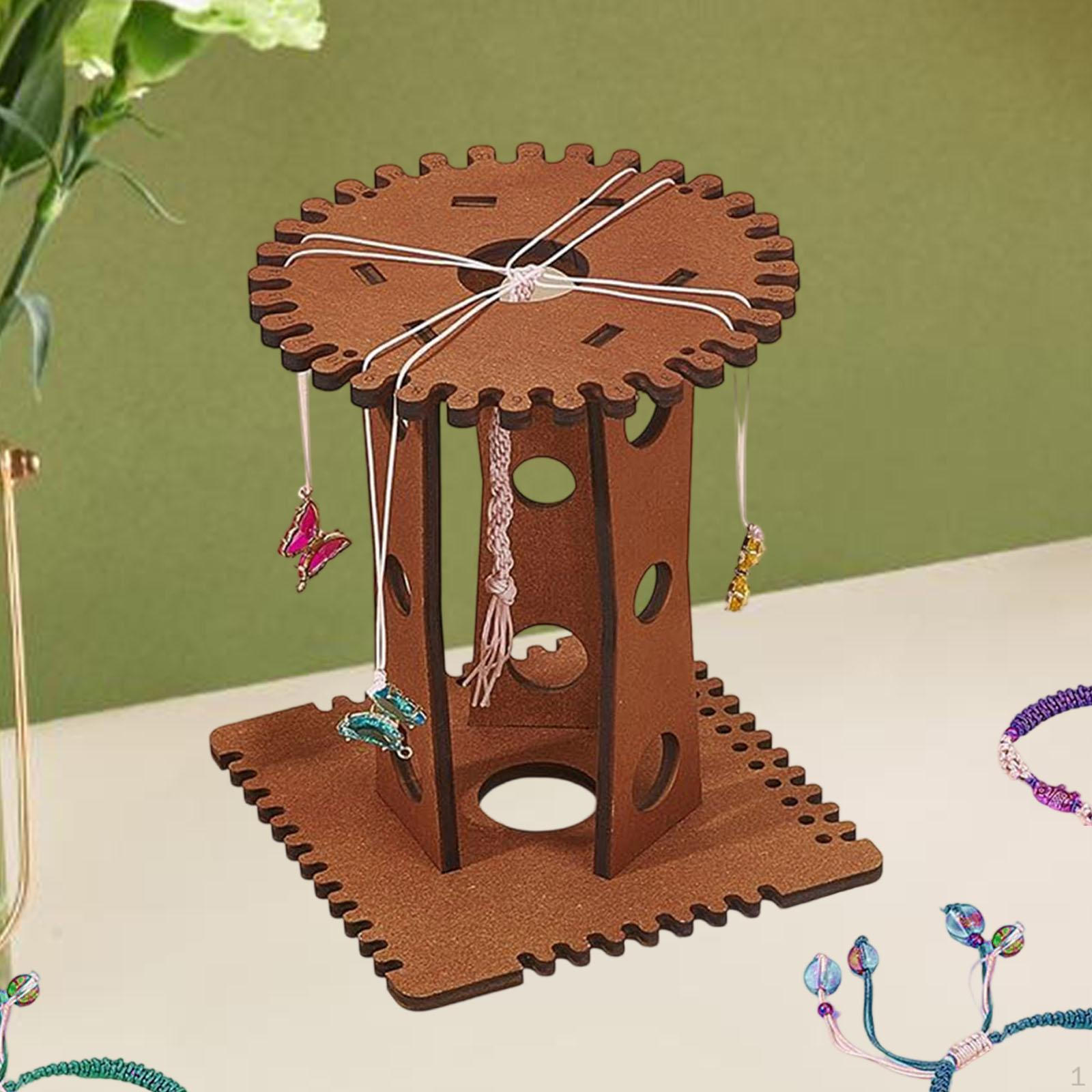 

Kumihimo Braiding Disk Set,Bracelet Knitting Tool,Portable,Reusable DIY Handmade Wooden Beading Cord