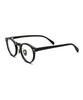 Lingkeonpeuleim Buffalo Horn Round Acetate Eyeglass Frames Black