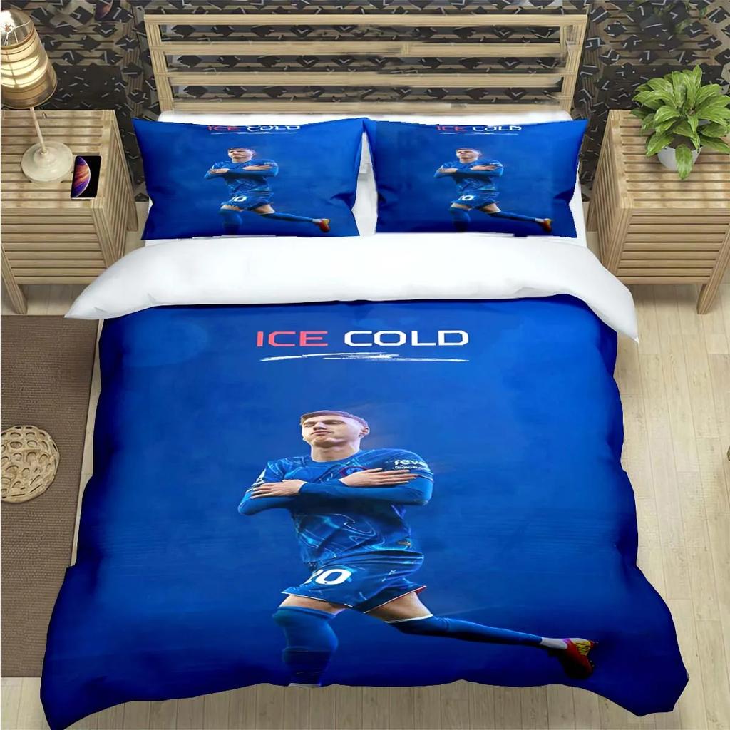 Berühmtes UK. Fußballstars C-Cole P-Palmer Druck Bettwäsche Set Bettbezug Steppdecke Bett Jugend Kind Mädchen Junge Luxus Geburtstagsgeschenk