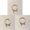 Stainless Steel Bracelet With Water Diamond Heart Bear Pendant For Women Girls Gift