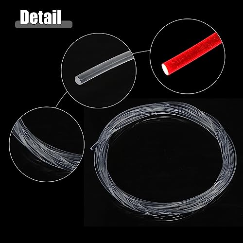 ACROPIX Fiber Optic Cable Fiber Optic Side Glow Cable for Car Plastic Universal PMMA 1.5mm 2M Clear 1pc