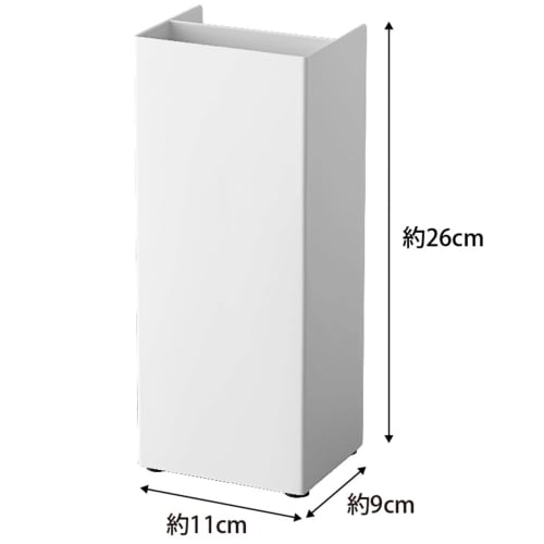 Yamazaki Floor Wiper Stand, White, Approx. W11 X D9 X H26cm, Plate, Refill Sheet Storage, Slim Upright Storage, 7860