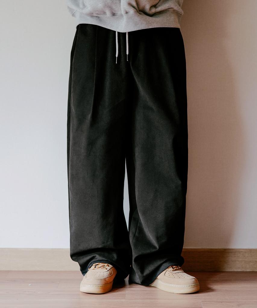 WV PROJECT Soft Touch Elastic Waist Pants Black Mmlp7813