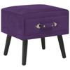 Day and Night - Day and Night Dark Purple Nightstand 40x35x40 Cm Velvet