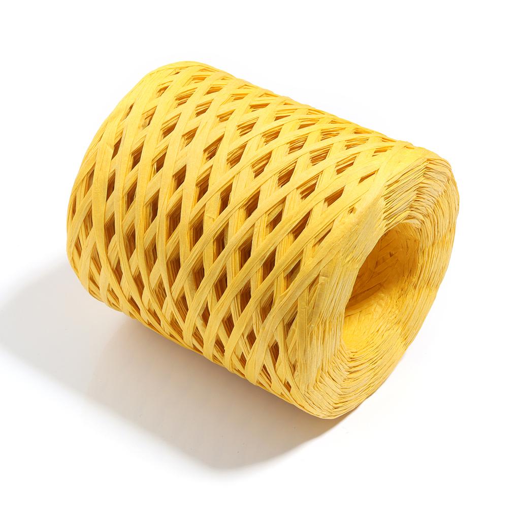 200M/roll Raffia Straw Yarn Colorful Paper Braided Rope for Handmade Craft Knitting Crocheting Threads DIY Bouquet Gift Package