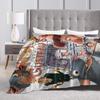 Coperta in Flanella Carina Ratatouille Primavera Calda Morbida Coperta Plaid per Ragazzo Ragazza Soggiorno Estetica Copriletto Copri Divano Letto