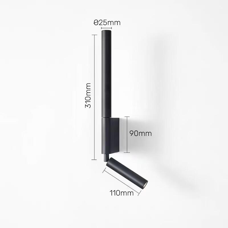 

Minimalist Adjustable Rotating LED Reading Wall Lamp