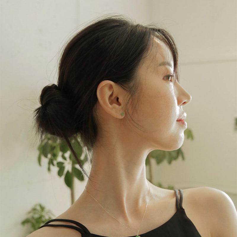 Modernlike 14k Blue Quartz Crystal Heart Earrings