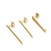 10pcs Gold Color Fashion Women Earrings Findings Stainless Steel Stud Earring Long Stick Connector Pendant DIY Jewelry Making