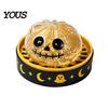 Portable Stress Reliever Halloween Dumpling Relief Toy, Cartoon Steamed Bun Squeeze Toy with Steamer, Sensory Ball Fidget Party Favors TPR