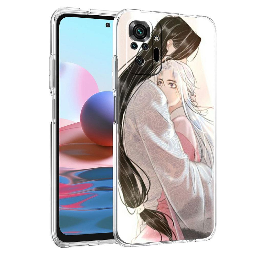 Silicone Cover For Xiaomi Redmi Note 10 9 Pro 9S 8 9C 7 8T 10S 9A 7A 8A K40 K20 Shockproof Soft Phone Case Style Tian Guan Ci Fu