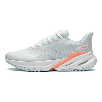 Li Ning Yuedong 2.0 Shock Absorbing Wear Resistant Rebound Low Top Running Shoes Women Sneaker White Blue ARST030-3