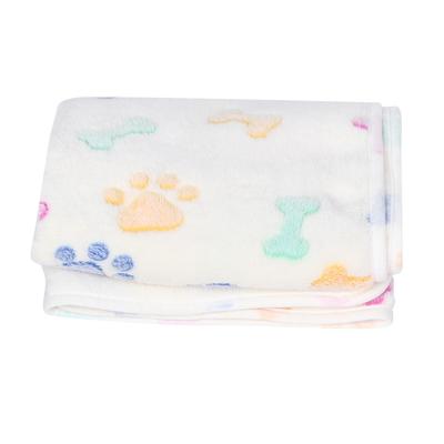 Warm Paw Bone Pattern Pet Dog Cat Mat Blanket Autumn Winter Bed Cushion