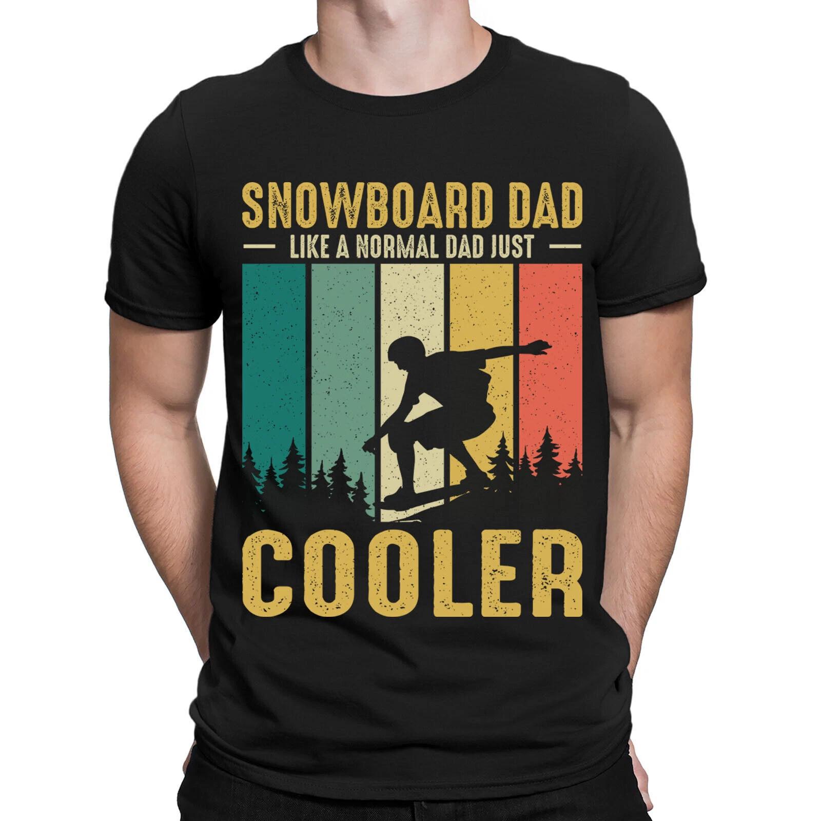 Snowboard Dad Snowboarding Gift Fathers Day Winter Sports Mens T-Shirts Top #NED L