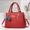 Stylish Versatile Daily Handbag For Ladies, Adorable Pom Pom Decor Multi-purpose Top Handle Shoulder Crossbody Bag For Casual Outfits