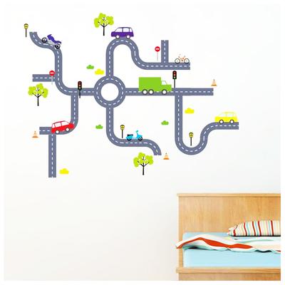 [Q2424] - Sheet of Large Multi-colored 'Circuit' Stickers - 50x70 Cm