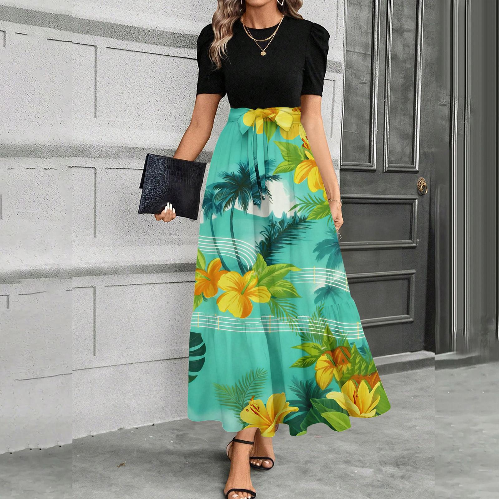 

Женское платье с коротким рукавом, повседневное, свободное, А-силуэта, миди, футболка-платье с карманами, круглый вырез, для отдыха, в стиле бохо, пляжный сарафан XXL циан
