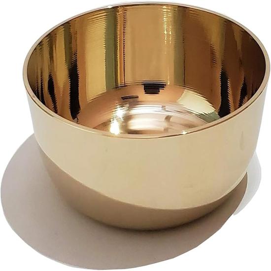 Solid Bronze/Kansa Plain Bowl (Gold, 150ml) 4 Piece