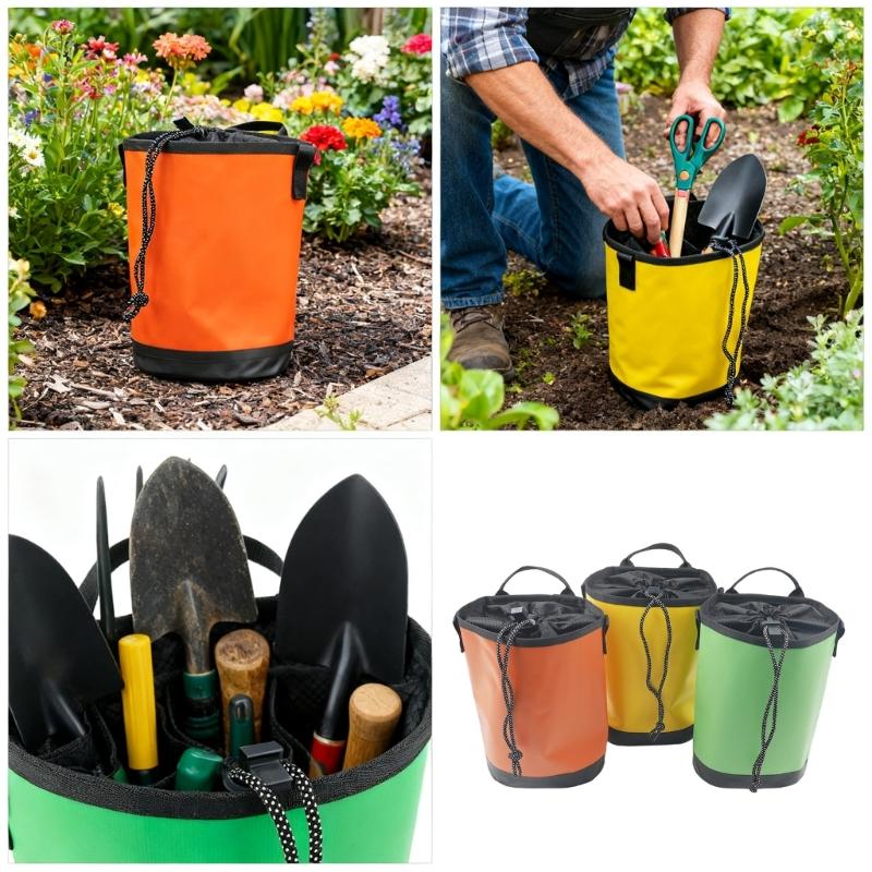Heavy Type 5L Tool Bag with Hanging Rings Durability Water Resistant Storage Bag for Construction and Hiking Gear