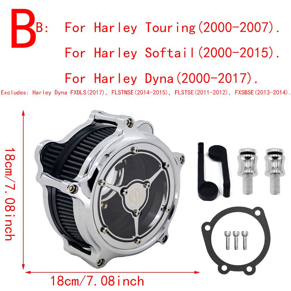 RSD Clarity Air Cleaner Intake Filter Chrome For Harley Sportster Iron 883 1200 Dyna Softail FXSTC Fat Bob Touring FLHT FLHTC