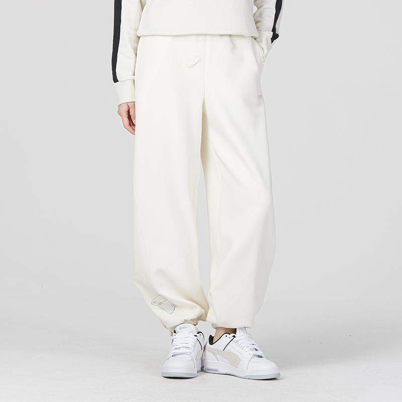 Puma CNY Chinese New Year Series Logo Embroidered Breathable Knit Sports Pants Women Bottoms White 539595-65