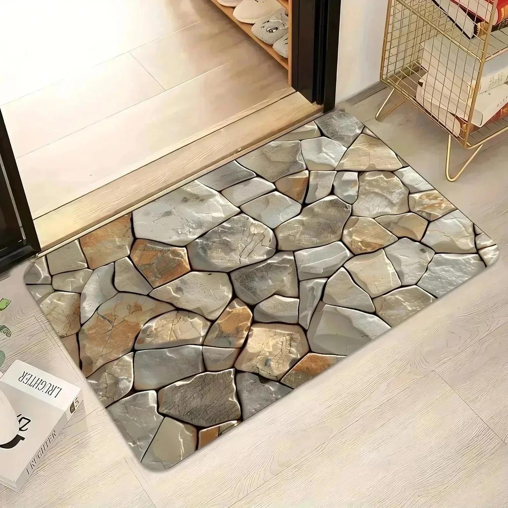 1PC Paw Print Pattern Kitchen Rug Non-Slip Door Mats Pop Design Bathroom Rug Bath Mat Carpet for Home Sink Laundry Decor