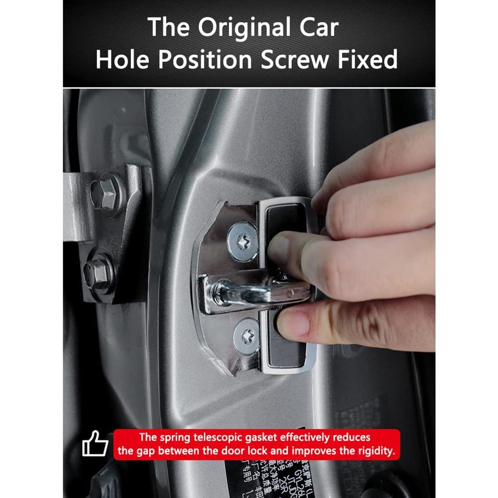 Ahvqevn Car Door Lock Buckle Upgraded Stabilizer Cover Latch Stopper Series for Eliminating Abnormal Space 2-Pack -