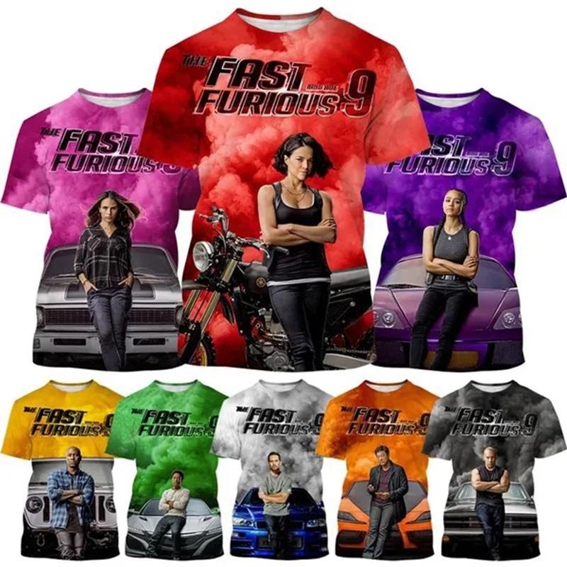 T-shirt for Men Women 3D Printed Short-sleeved Casual Movie Unisex Tees Shirt Personality Racing Tshirts