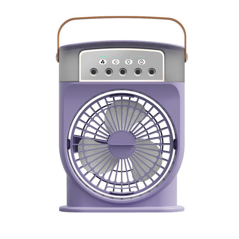 

3 In 1 Portable AIr Conditioner Fan USB Air Cooler Humidifier Air Fan for Bedroom Home Decoration фиолетовый
