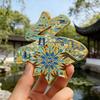 Humble and Lingering Garden Scenic Enamel Metal Magnet - Cultural Souvenir