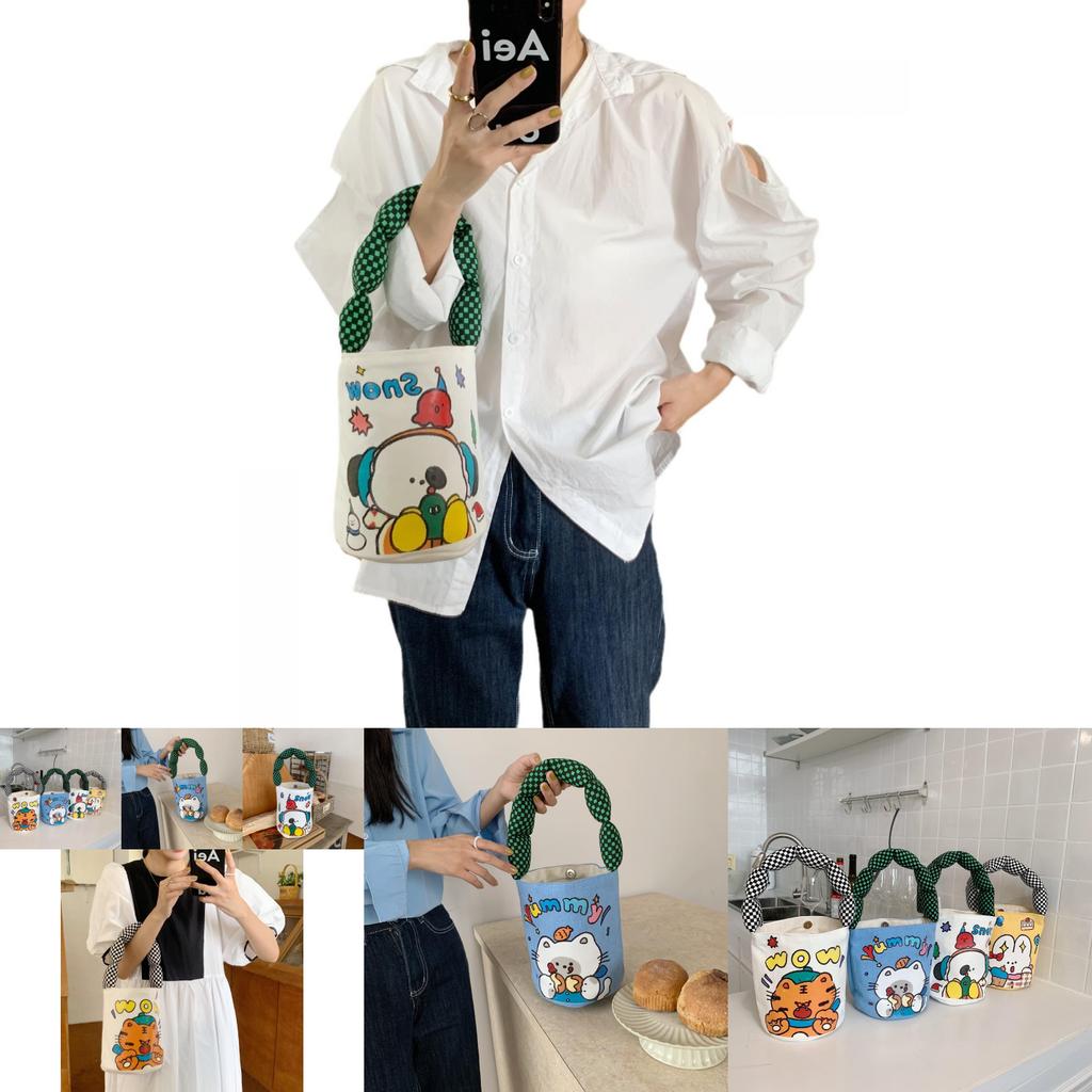 Cute Cartoon Tote Bag For Girls Featuring Snowman Design Ideal For Daily Use