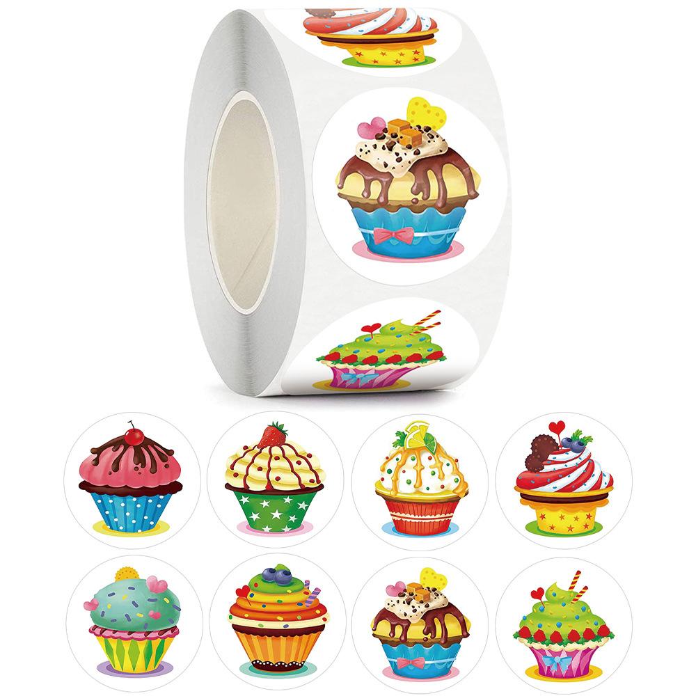 50-500Pcs Round Sealing Labels Stickers Wedding Party Birthday Present Decoratio Labels Cupcake Stationery Supply Stickers