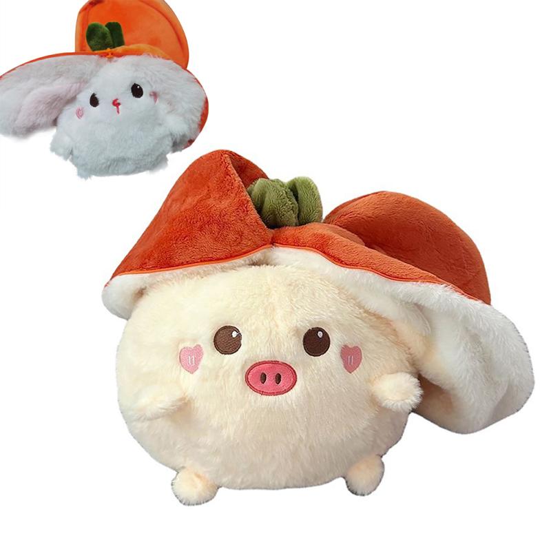 

Двусторонняя хурма, превращенная в кролика, свинью, плюшевая кукла, мягкие плюшевые игрушки для животных