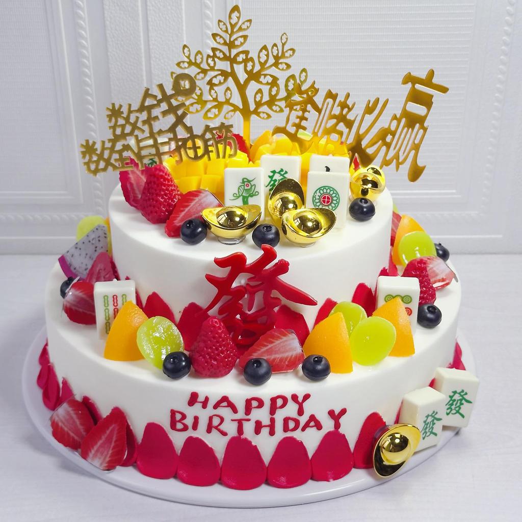 2025 Europäisches zweistöckiges Obstkuchenmodell für Ausstellungszwecke