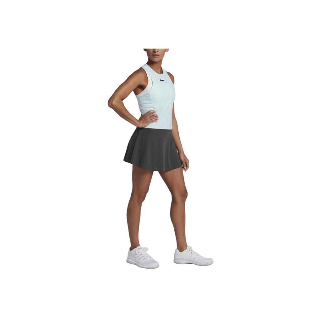 Nike Solid Color Casual Crew Neck Tennis Sports Vest Women Tops Blue White 888185-412