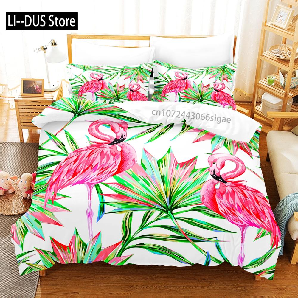 Firebird Bedding Set Single Twin Full Queen King Size Flamingo ed Set Aldult Kid Bedroom Duvetcover Sets 3D Anime Animal 037