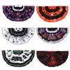 For Porches Hanging Halloween Flag Halloween Pleated Fan Flag Yard Decoration Fade-resistant Classic Halloween Patterns