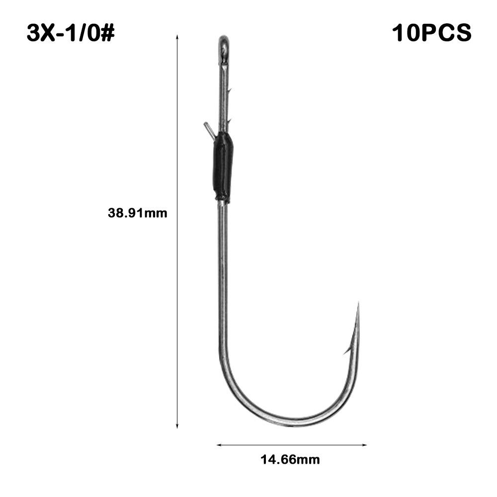 

2026 Carbon Steel Dual-barbed Bait Holder Wacky Worm Hook Black Nickel Baitholder Fishing Flipping Hook Soft Lure Neko Rig