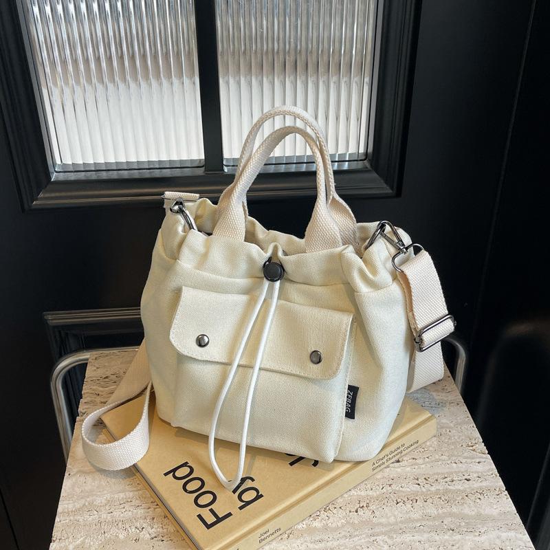 

Холщовая сумка женская 2024 новая летняя мода зарубежная повседневная сумка через плечо сумка корейская версия универсальная сумка-мессенджер покинуть белый